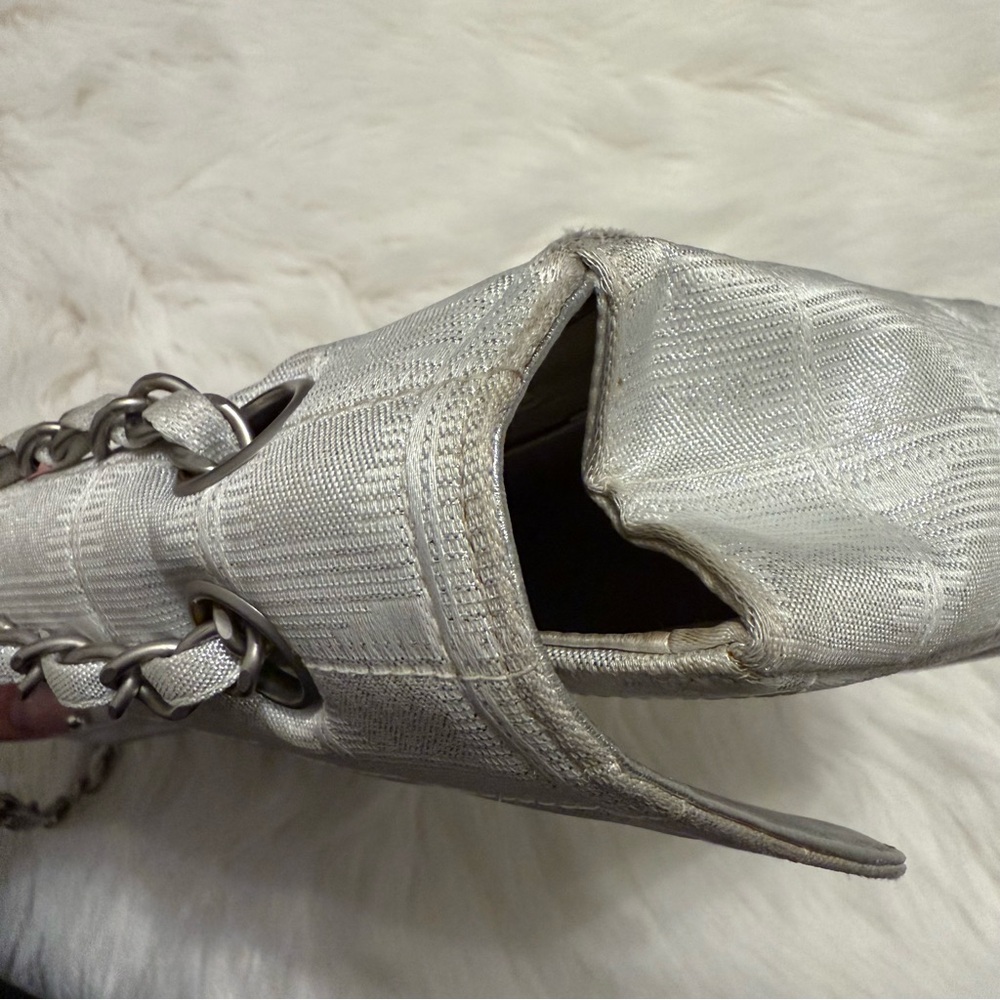 Chanel Classic Flap medium - Travel Ligne white/silver - Picture 14 of 15